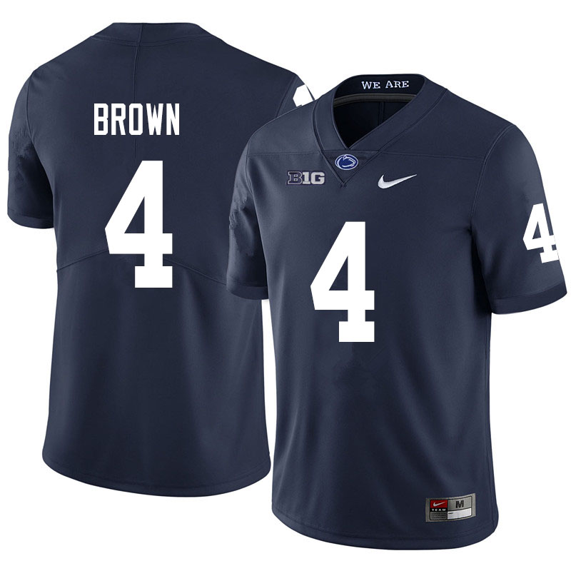 NCAA Nike Men's Penn State Nittany Lions Journey Brown #4 College Football Authentic Navy Stitched Jersey OML3198RR